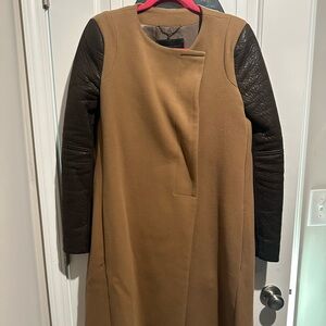 BCBG MaxAzria Mix Media Swing Coat Size XS